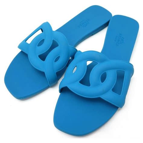 hermes aloha sandals blue|hermes oran sandals size 40.